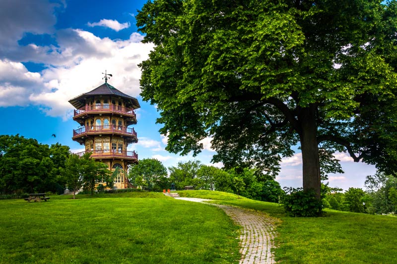 A pagoda in Patterson Park.