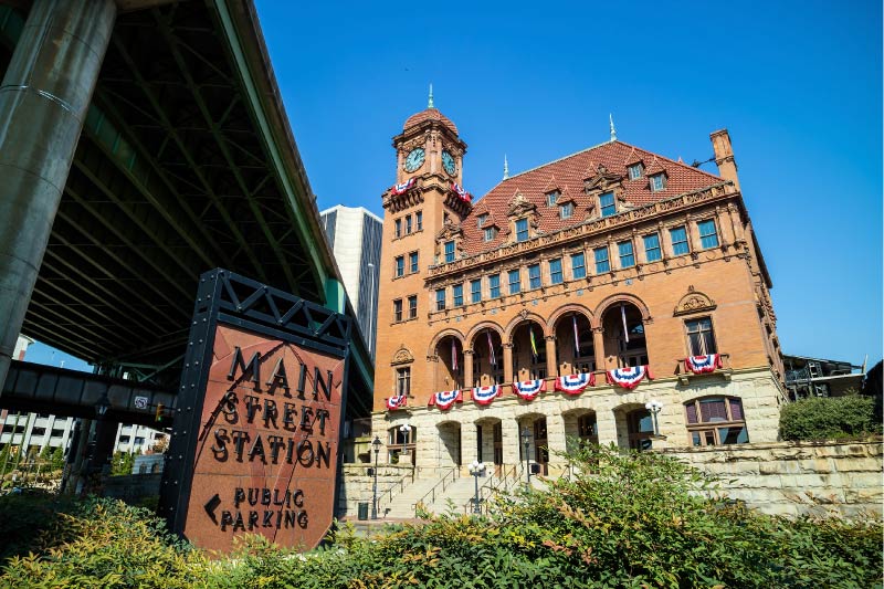 Main Street Station in downtown Richmond is a hub for public transportation options. 