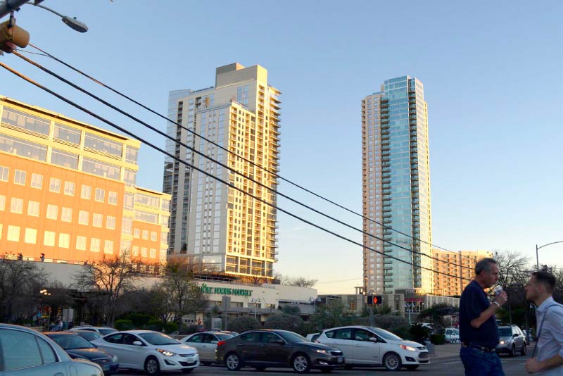 Condominium buildings in Downtown Austin