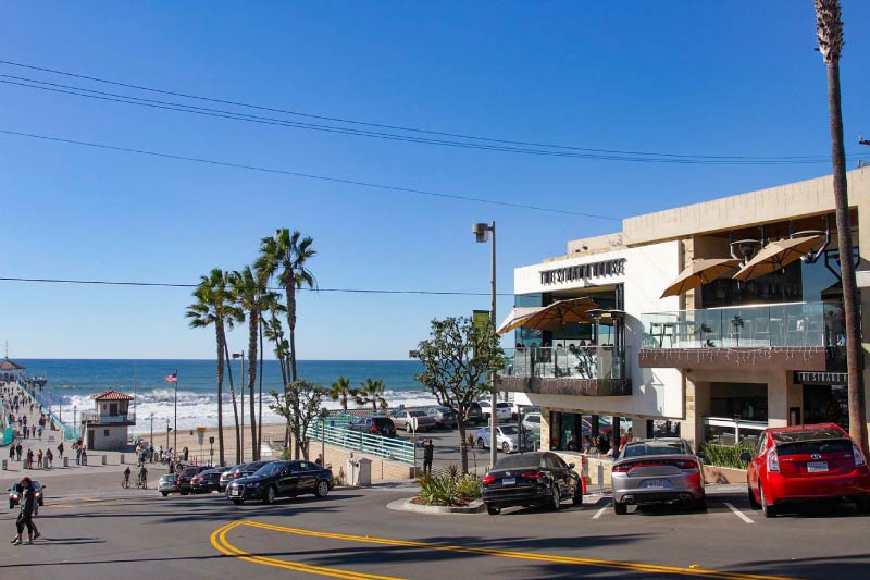 A street in Manhattan Beach, California. 