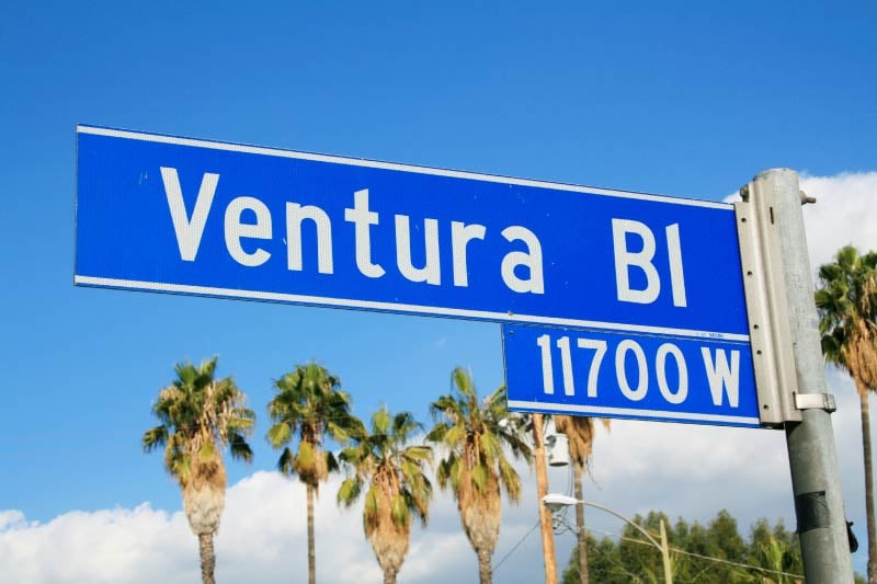 A Ventura Blvd sign