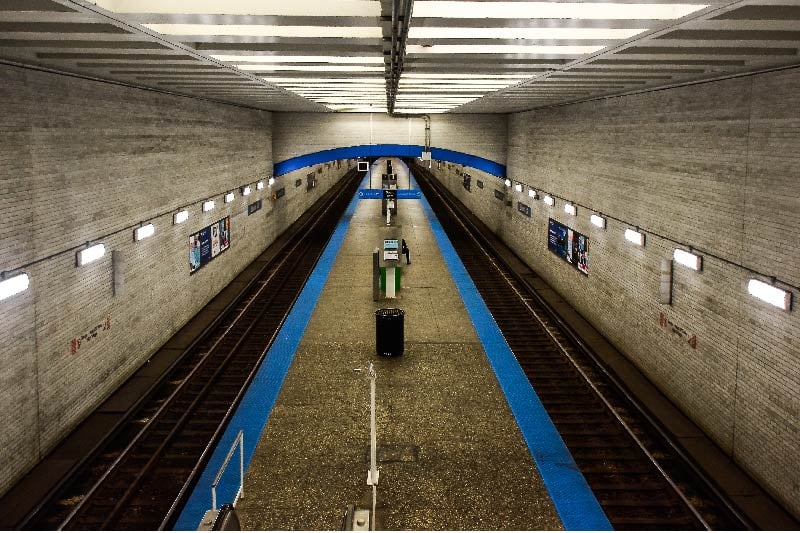 The Belmont stop of the CTA Blue Line in Chicago