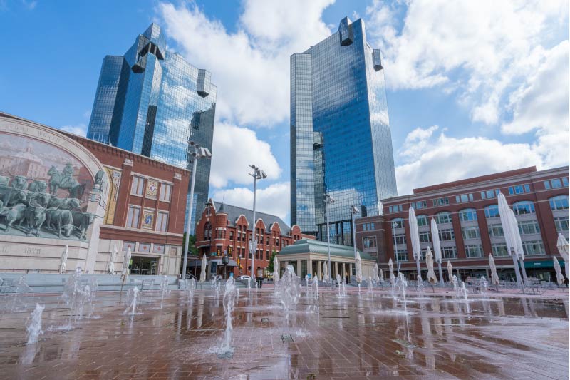 Sundance Square in Downtown Fort Worth. 