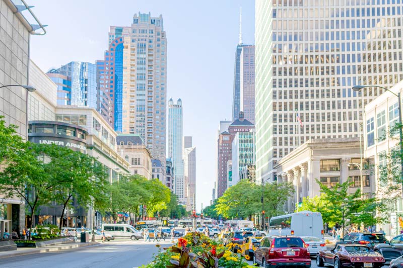 The Magnificent Mile, Chicago. 