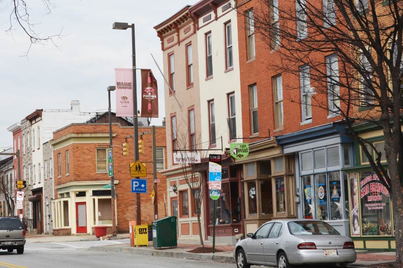 THe 700 block of Washington Blvd. in Pigtown. 