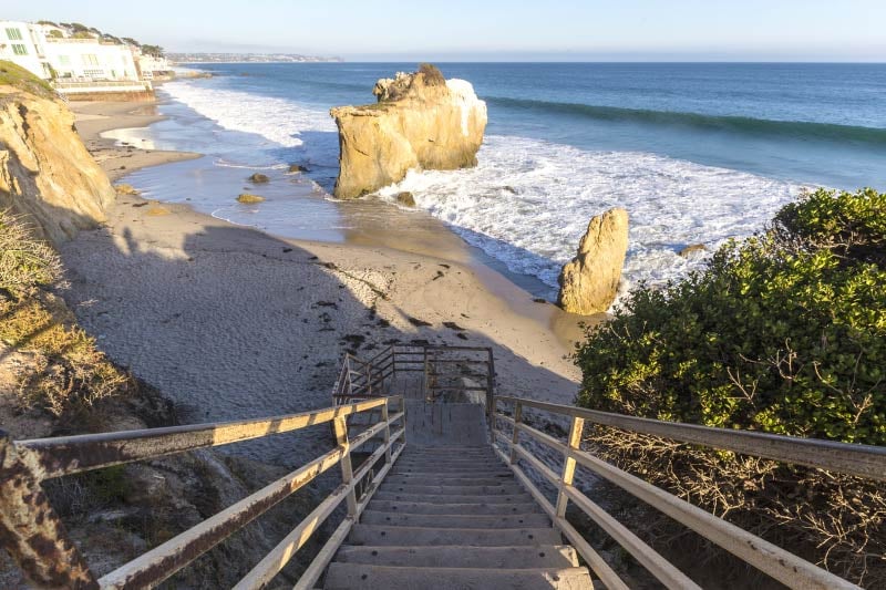 Stairs leading down to El Matador State Beach