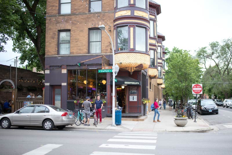 Sheffield's Wine & Beer Garden in Lakeview, Chicago. 