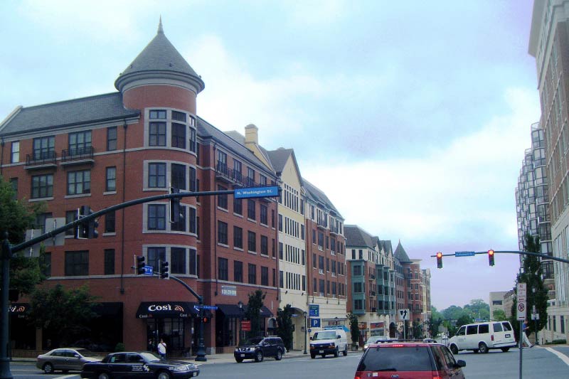 Street view of Downtown Rockville in Marlyand