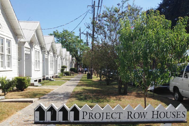 The project row houses in the Greater Third Ward of Houston. 