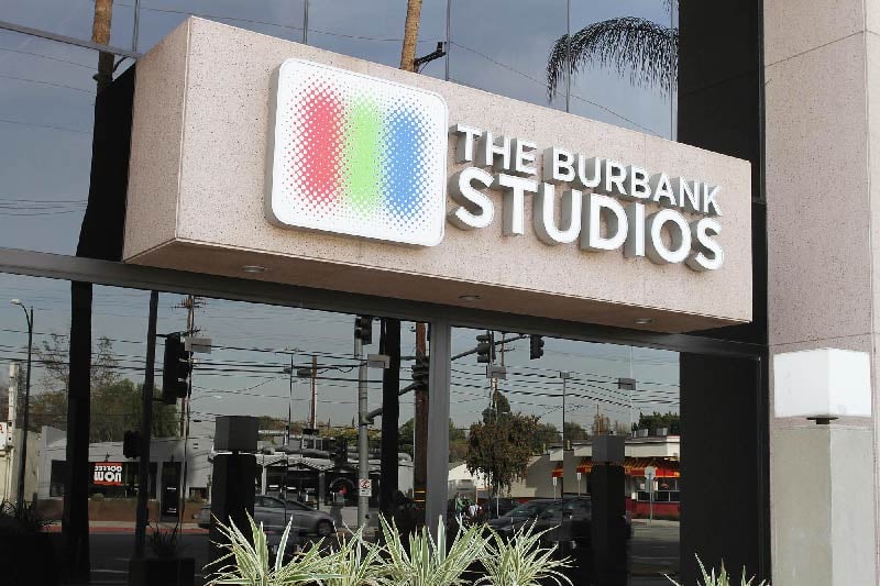 The Burbank Studios main entrance