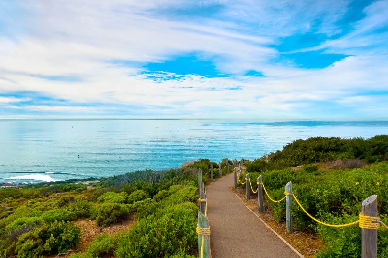 A hiking path near the Cabrillo National Monument in Point Loma.