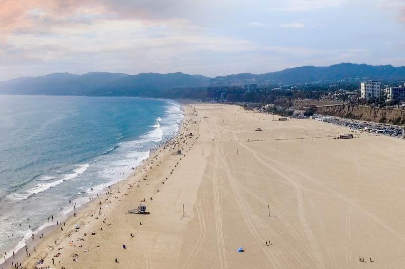 The Santa Monica State Beach. 