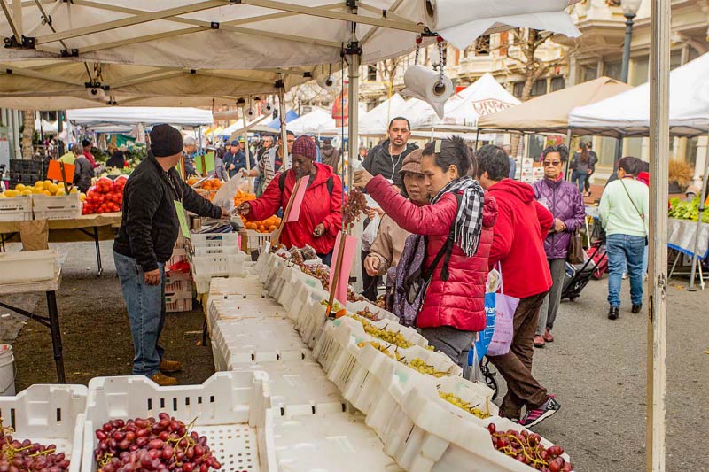 The Farmers Market in Old Oakland. 