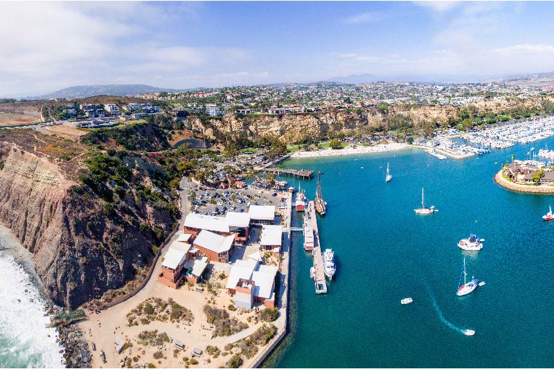 Cliffs lining the Dana Point area