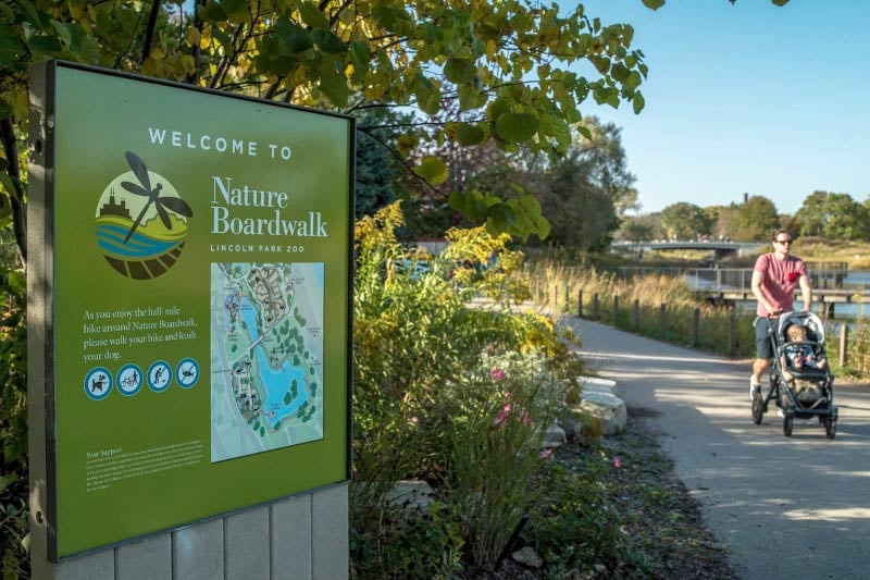 The Nature Boardwalk within the Lincoln Park Zoo