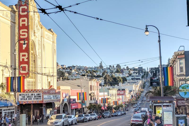 The Castro Theater in The Castro neighborhood of San Francisco. 