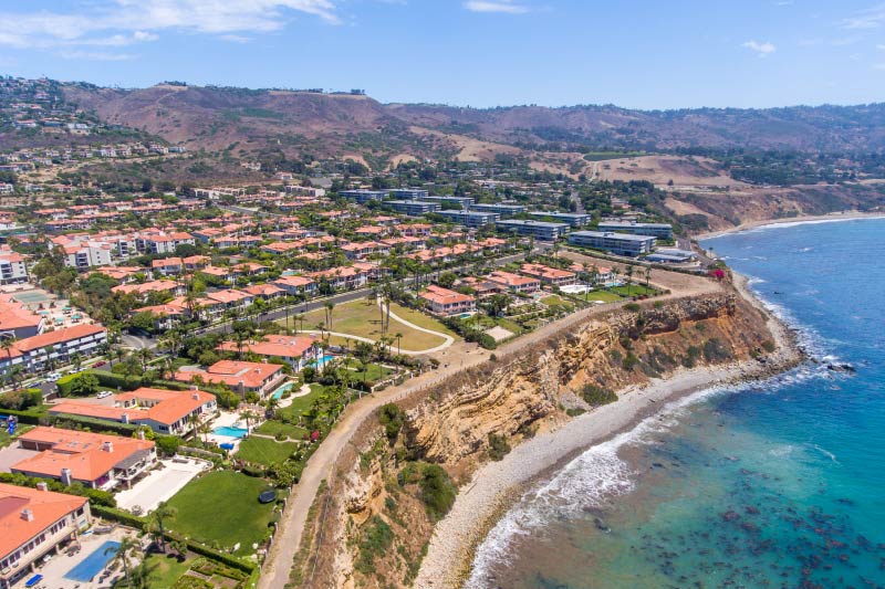 An aerial view of Rancho Palos Verdes.