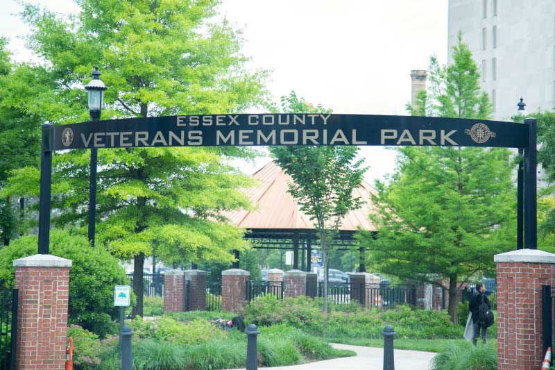 Vetereans memorial Park near Society Hill. 