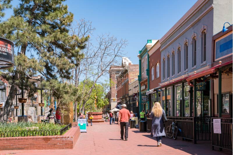 Shops along Pearl st. 