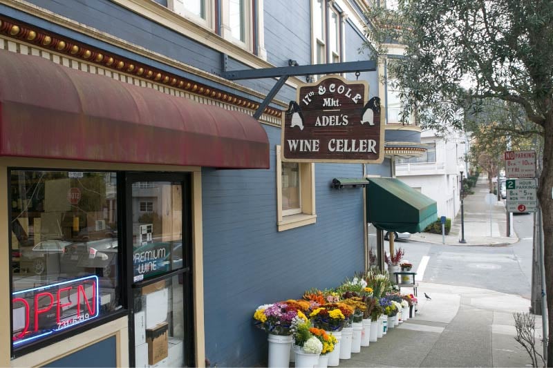 Adel's Wine Cellar in Cole Valley. 