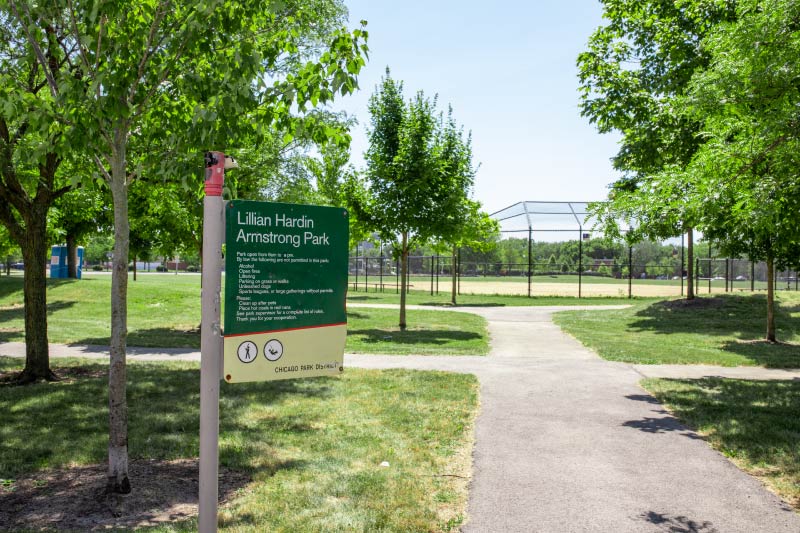 Armstrong Park in Bronzeville, Chicago. 