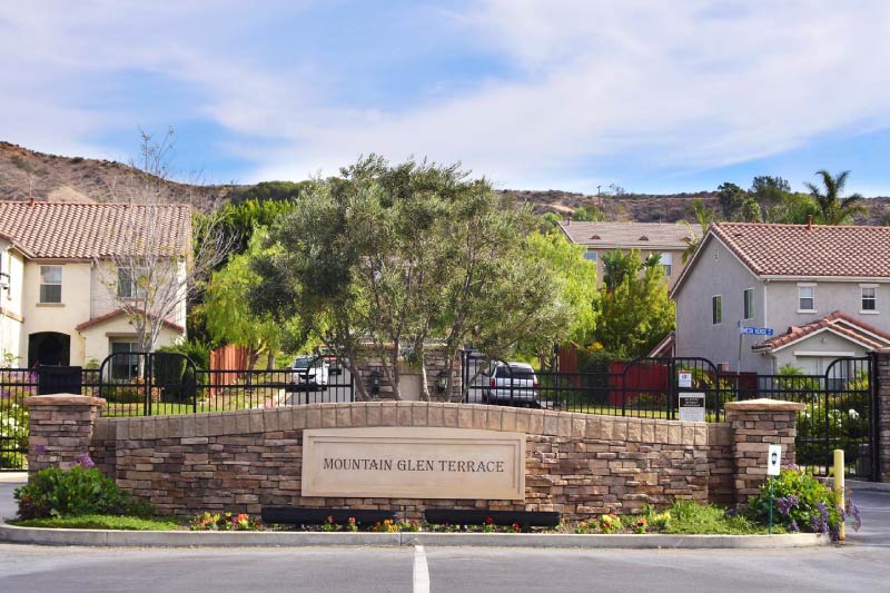 Mountain Glen Terrace, a subdivision within the Sylmar neighborhood. 