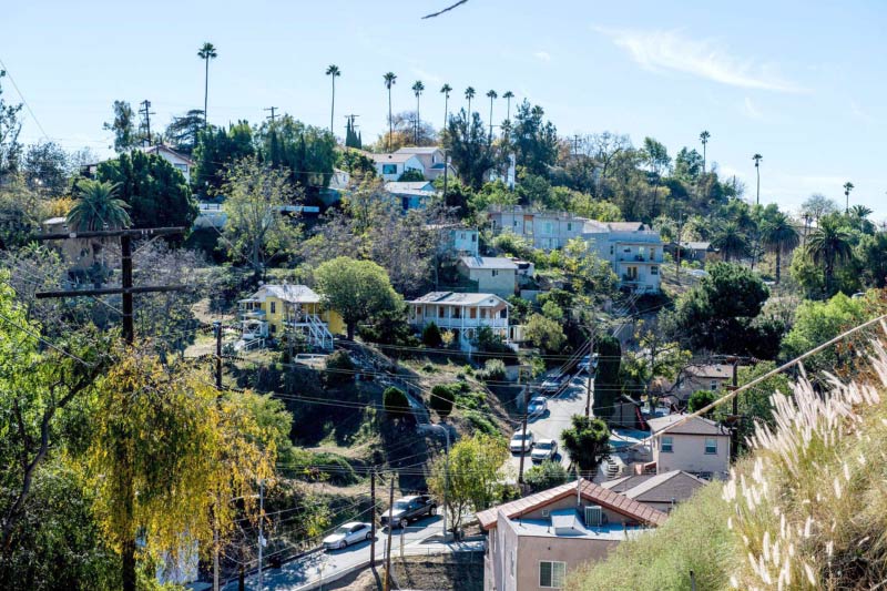 Hillside homes in Montecito Heights. 