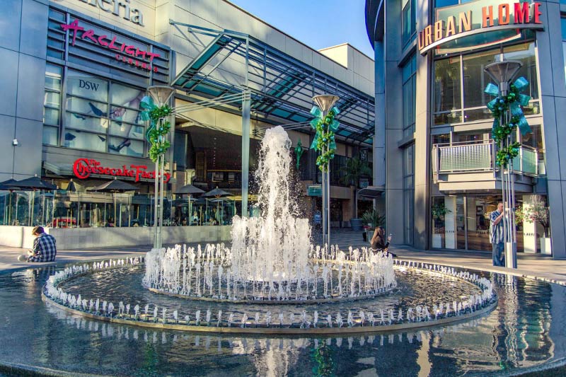 The Sherman Oaks Galleria, an open air mall. 