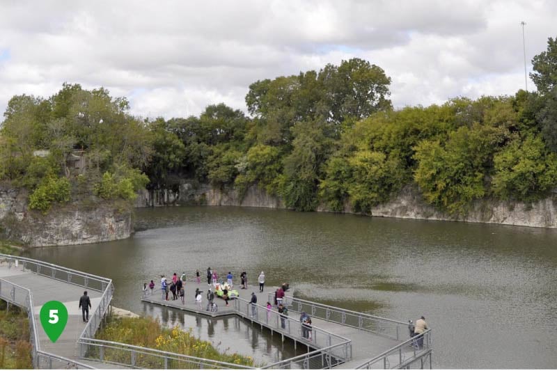 The fishing pond at Palmisano Nature Park. 