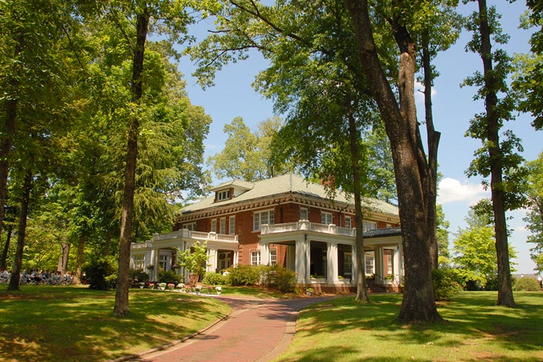 Trees surrounding Stowe Manor in Belmont, North Carolina