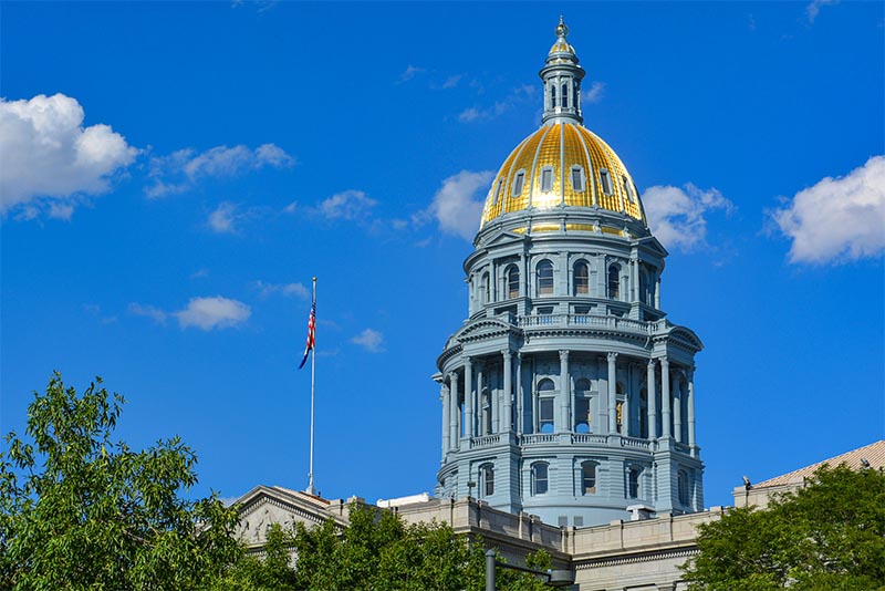 Colorado Capitol in the cool Capitol Hill neighborhood of Denver