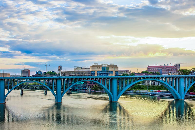 A bridge over the Tennessee River in Knoxville