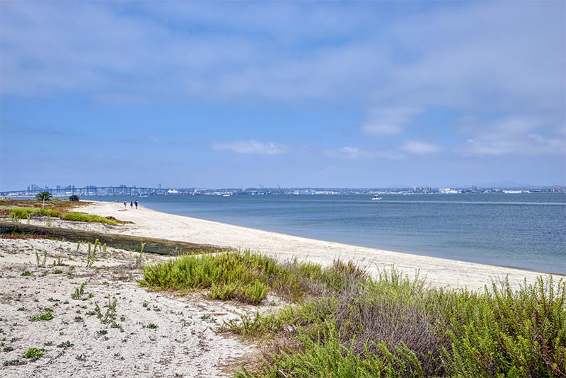 Silver Strand beach on Coronado in San Diego California