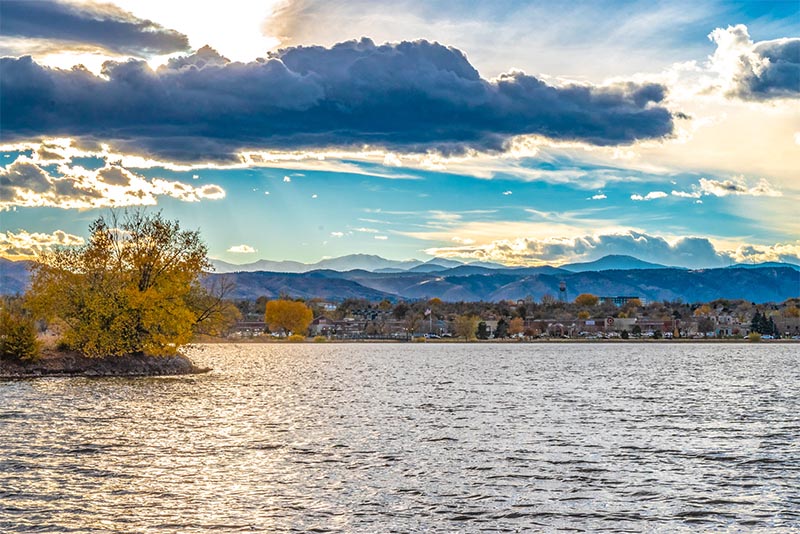 Sloan's Lake and beautiful parks in Denver, Colorado