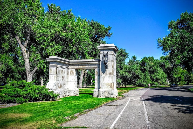 Entrance to Wash Park a cool Denver neighborhood