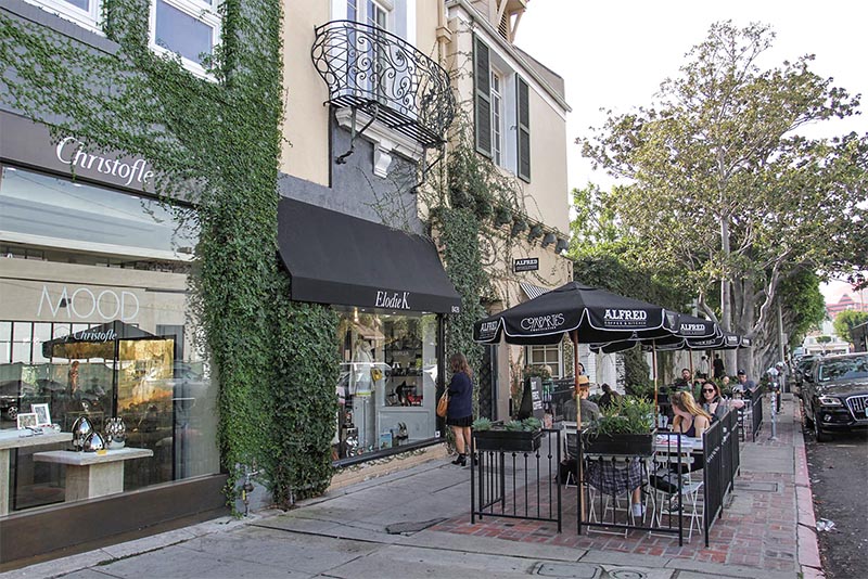 West Hollywood, California restaurants and shops for celebrity-watching
