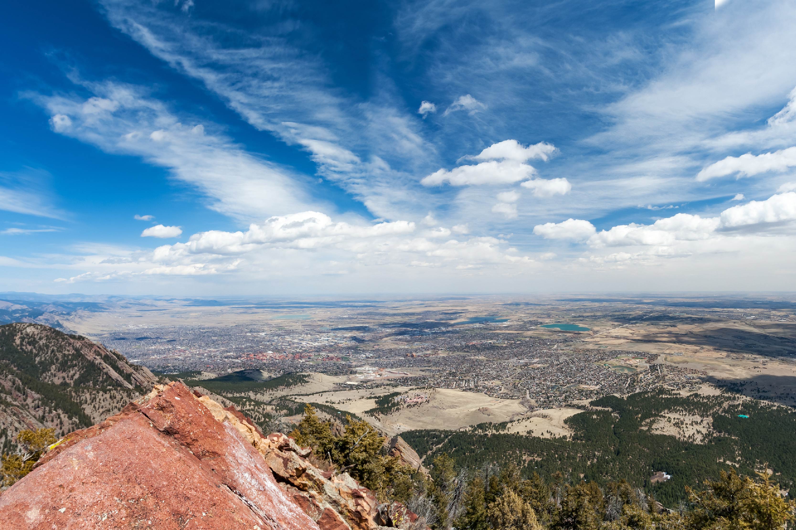 Blue skies in Boulder, Colorado 