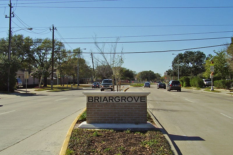 Briargrove City Sign