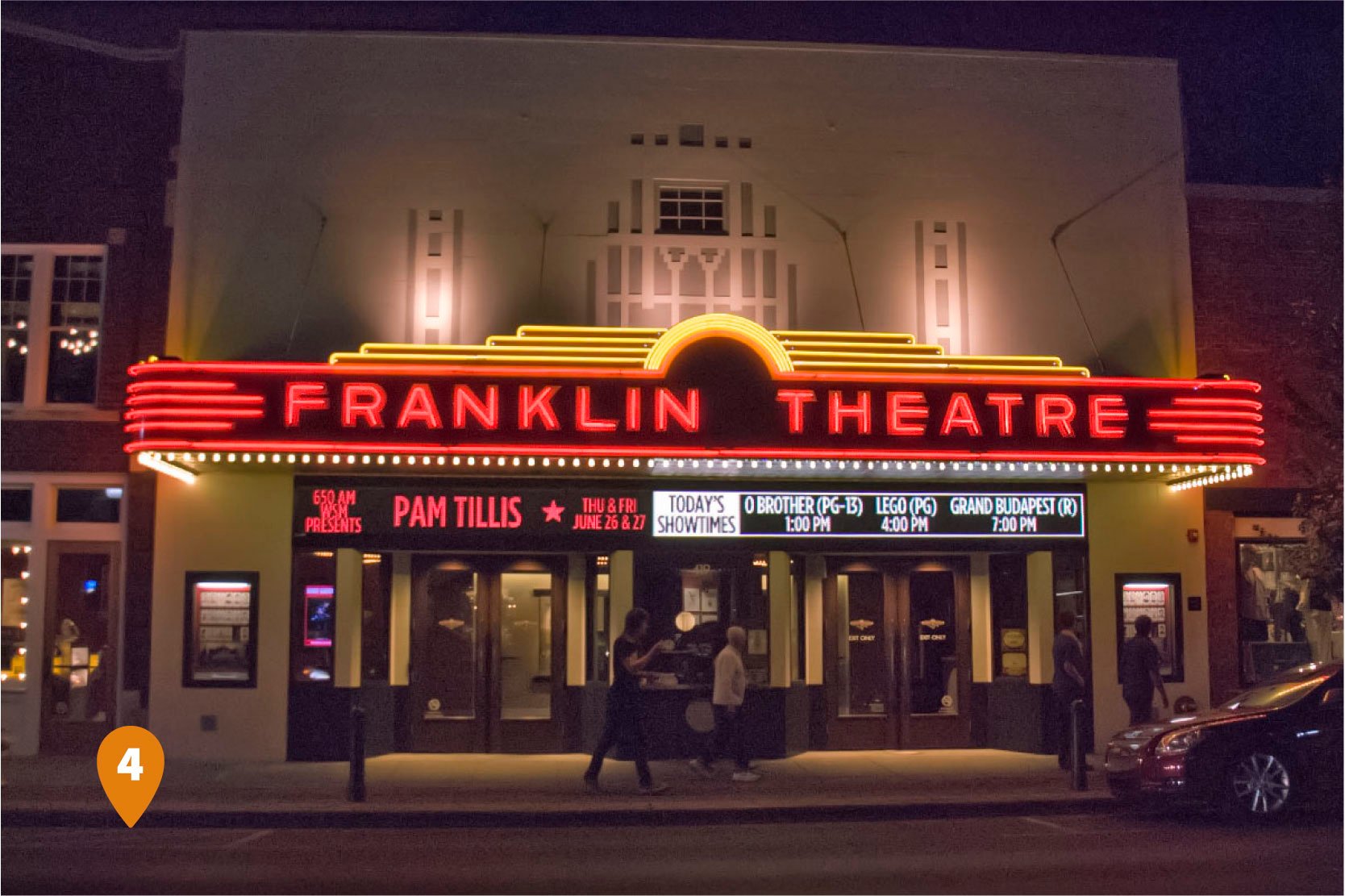 Franklin Theater at night