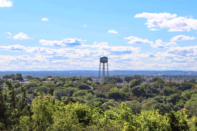 The faraway view from Comanche Lookout Park in San Antonio