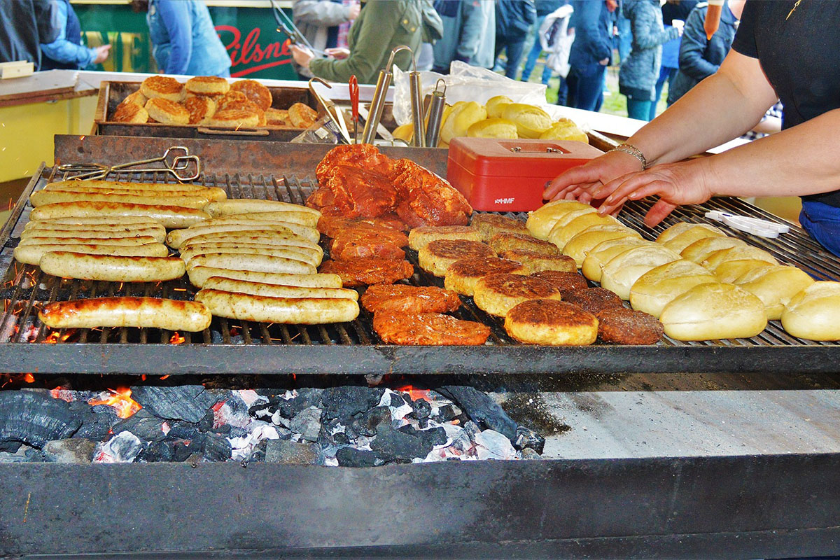 Food on a grill