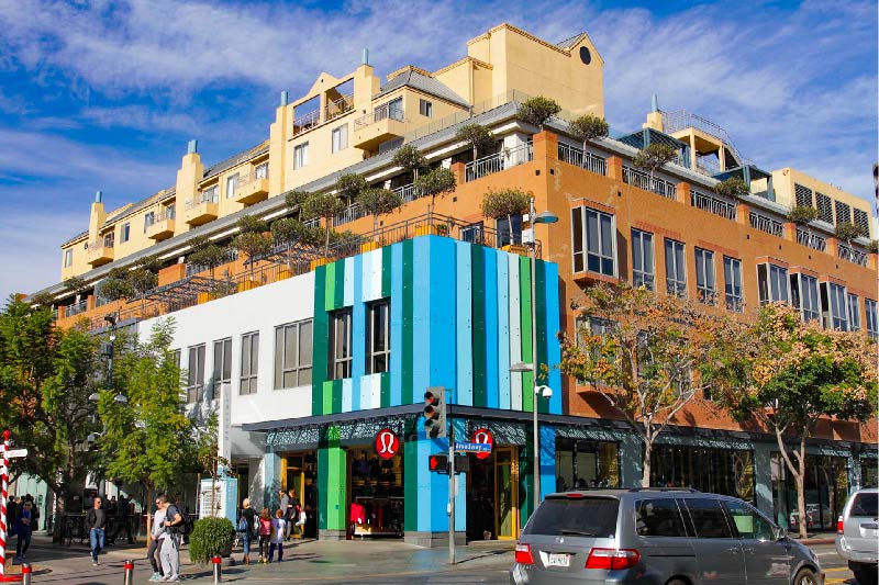 A corner of the Third Street Promenade in Santa Monica