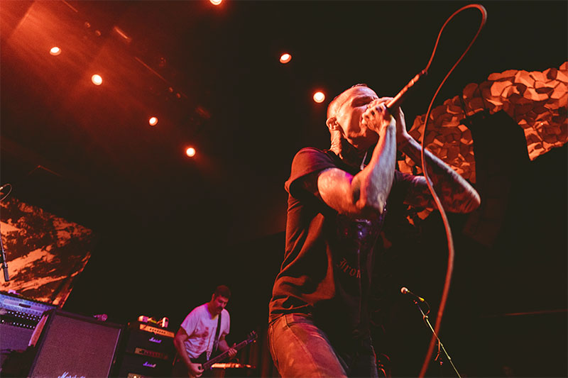 Converge performs onstage at Emo's in Austin, Texas