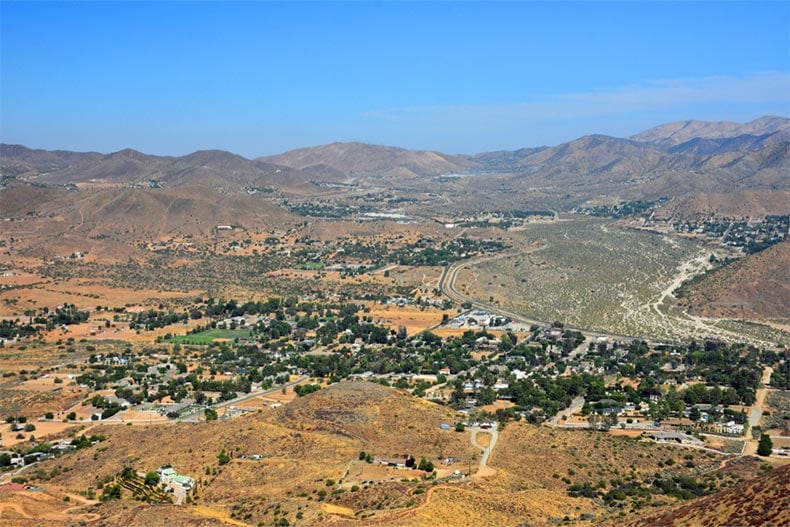Aerial view of Acton, California located in Los Angeles County