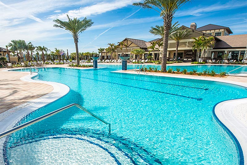 A resort-style pool in Lakewood Ranch in Florida