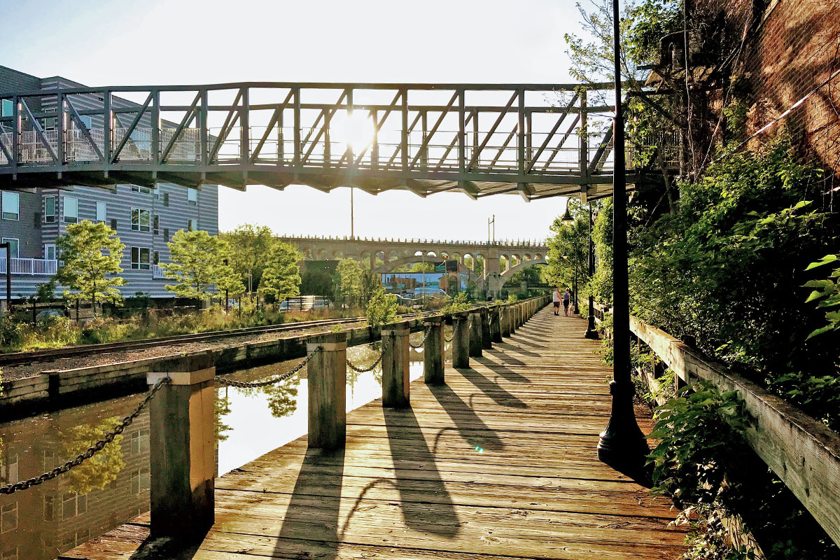 Walking path at the Manayunk Towpath