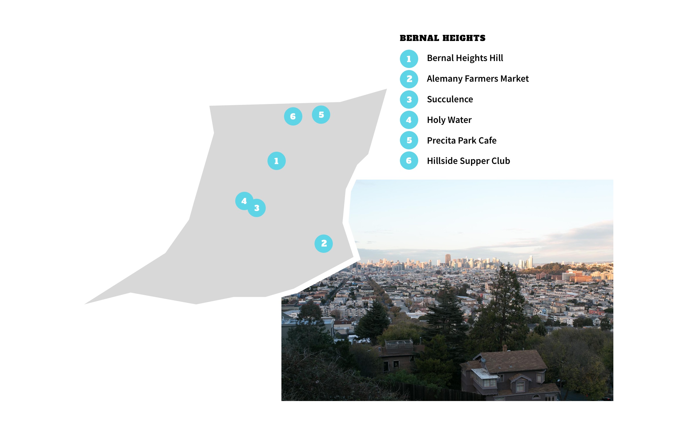 Bernal Heights Neighborhood Map - San Francisco