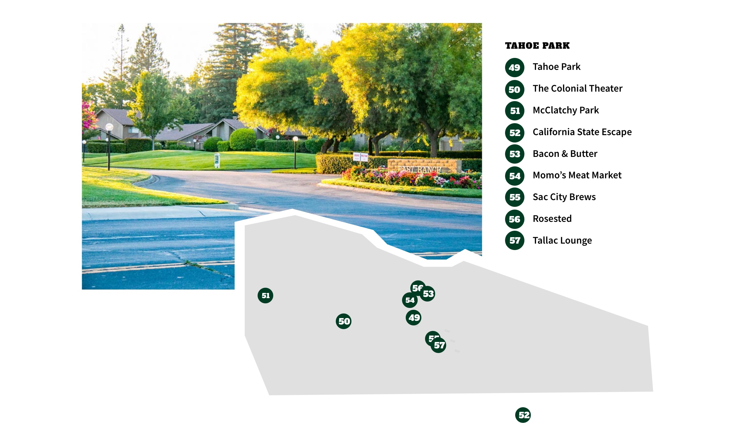 Tahoe Park Neighborhood Map