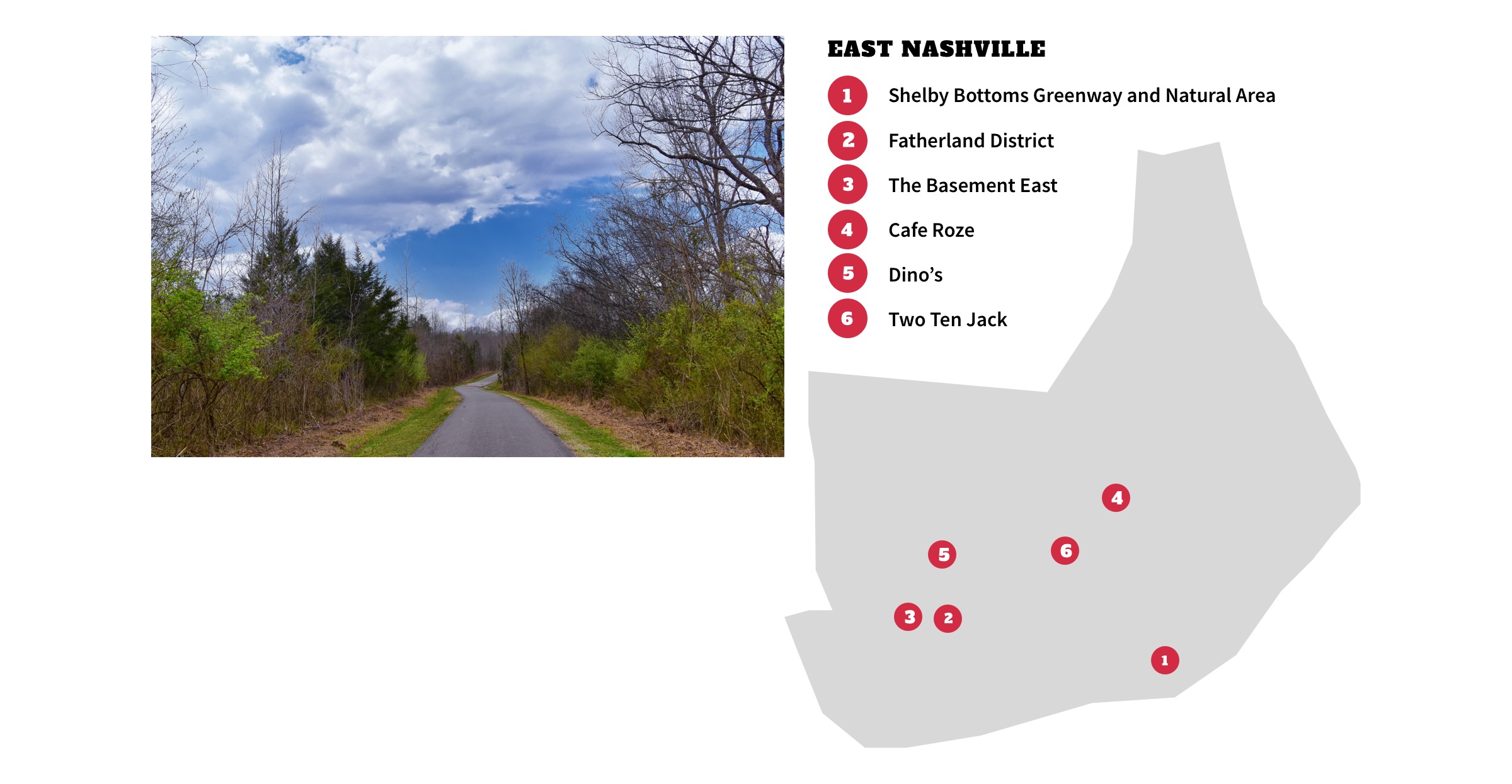 East Nashville Neighborhood Map - Nashville