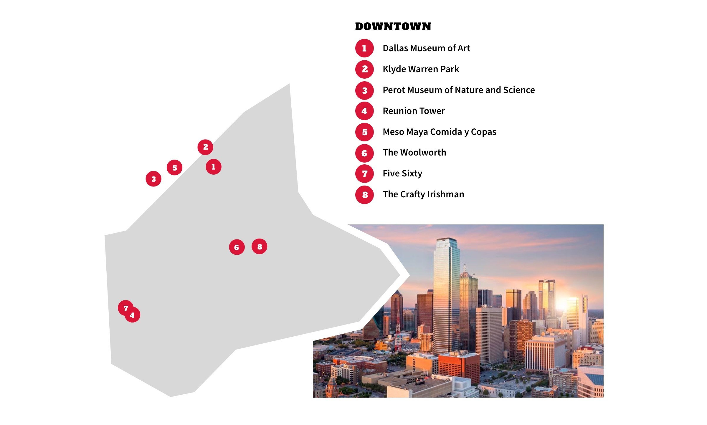 Downtown Dallas Neighborhood Map